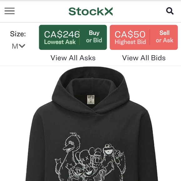 Kaws x Uniqlo x Sesame Street Hoodie - Picture 4 of 4